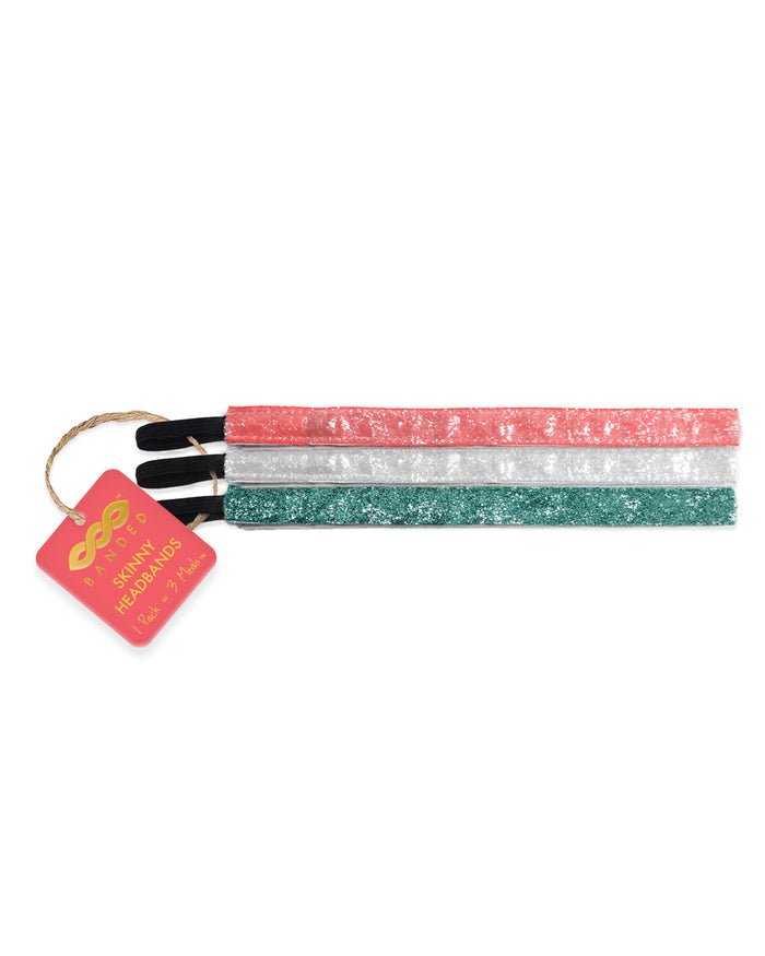 Mermaid’s Trio - 3 Pack Skinny Headbands | BANDED Hair Accessories
