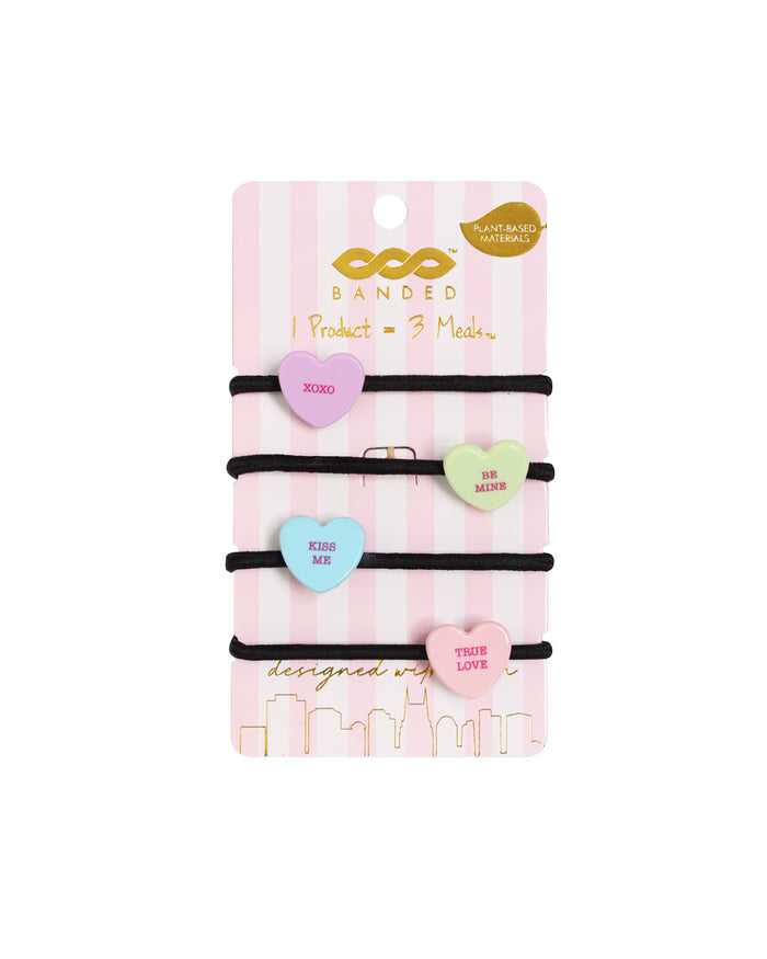 True Love Elastics - Heart Hair Tie Pack