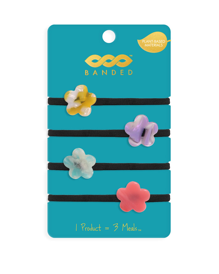 Sea Flowers - Floral Hair Tie Pack | BANDED Hair Accessories