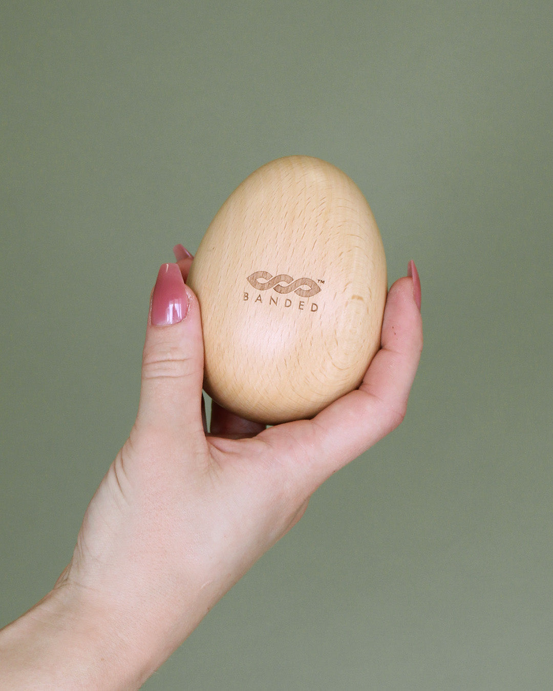 BANDED Women's Hair Accessories Eco Beech Wood Egg Travel Brush