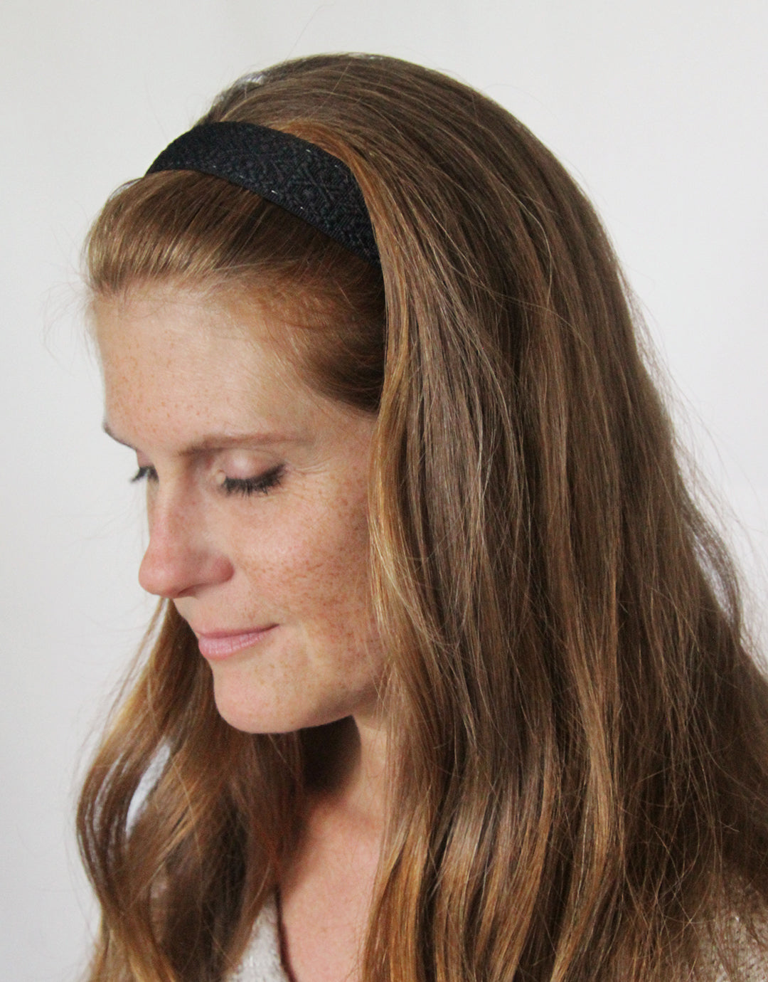 BANDED Women’s Premium Headbands + Hair Accessories - Black Solid Geometric - Original 1" Headband