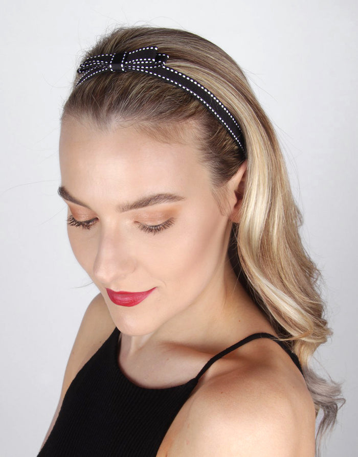 BANDED Women’s Premium Headband - Skinny Black Bandeau Headband