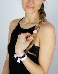 BANDED Women’s Hair Ties + Accessories - Blush Noir - Shirred Classic Hair Ties