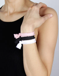 BANDED Women’s Hair Ties + Accessories - Blush Noir - Shirred Classic Hair Ties