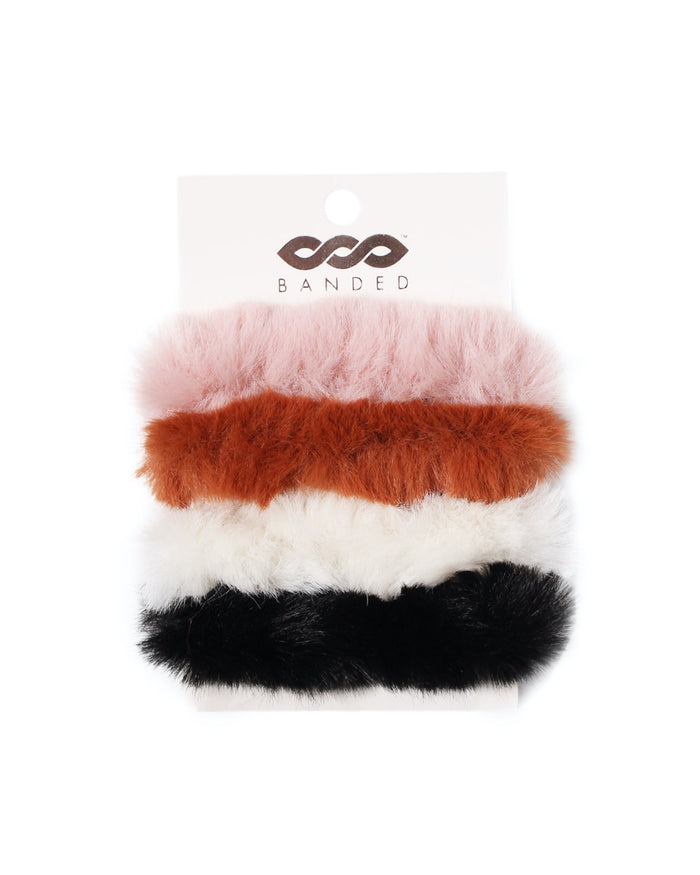 All Spice - 4 Pack Fur Scrunchies