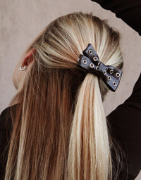 Street Chic - Faux Leather Rivet Bow Ponies