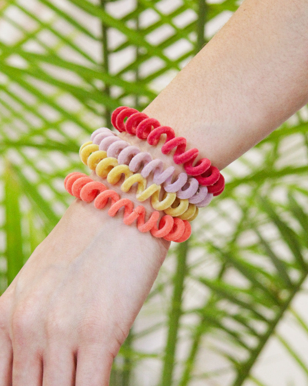 BANDED Women’s Premium Hair Accessories - Ombre Sunset - 5 Pack Sueded Hair Cords