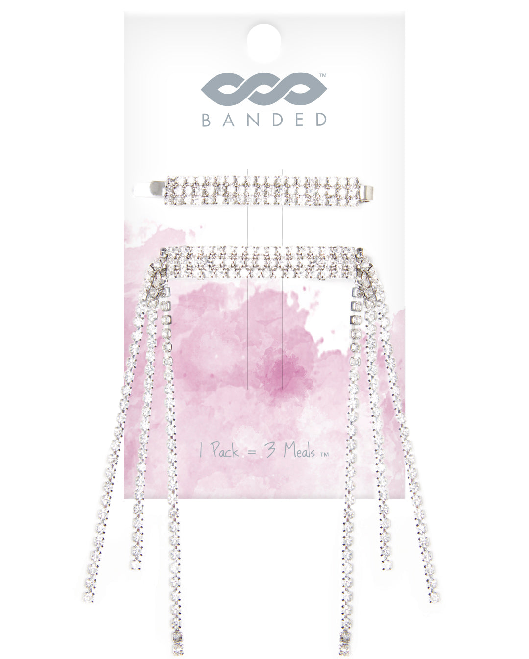 BANDED Women’s Premium Hair Accessories - Encore - Rhinestone Pin + Hair Clip Set