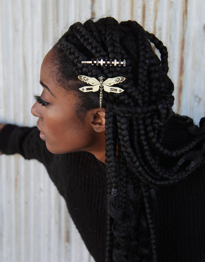 BANDED Women’s Premium Hair Accessories - Deco Dragonfly - Enamel Hair Clip + Pin Set