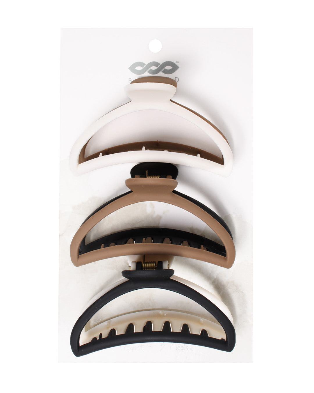 Latte Foam - Two-toned Claw Clips