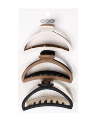 Latte Foam - Two-toned Claw Clips