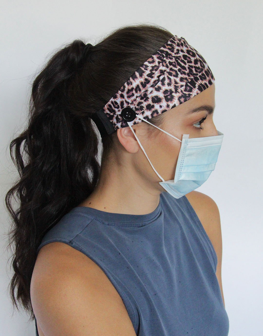 BANDED Women’s Premium Headbands + Hair Accessories - Classic Leopard - Utility Button Headband