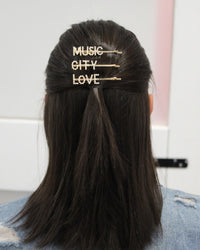 BANDED Hair Accessories. Nashville Collection. Music City Love - 3 Pack Pearl Bobby Pins