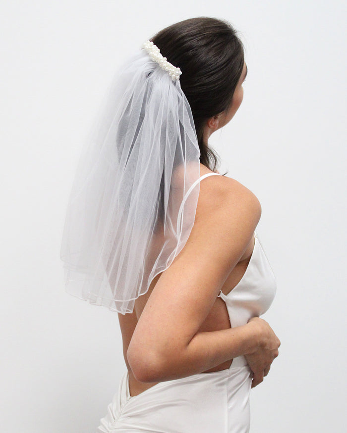 BANDED Hair Accessories. Nashville Bridal Collection. Bridal Veil with attached comb