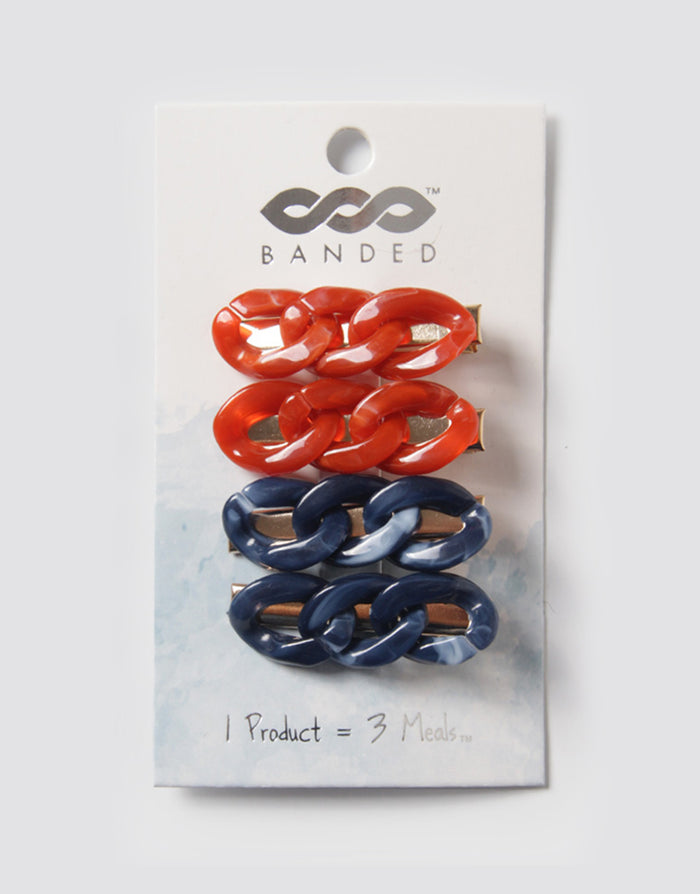 BANDED Women’s Premium Hair Accessories - Chain Hair Clips