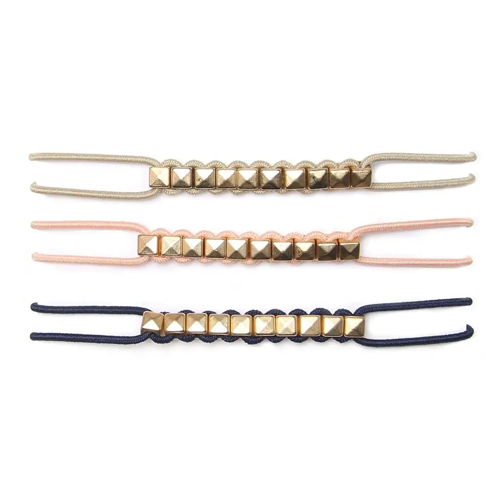 Studded Hair Ties - Embellished 3 Pack