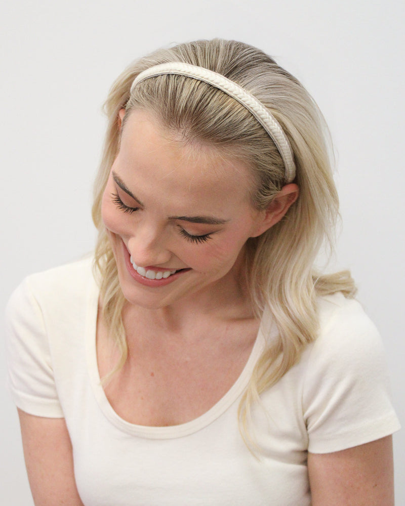 Taupe Braid - Skinny Headband