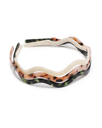 BANDED Women's Hair Accessories Verdant Glade - 3 Pack Wavy Headbands