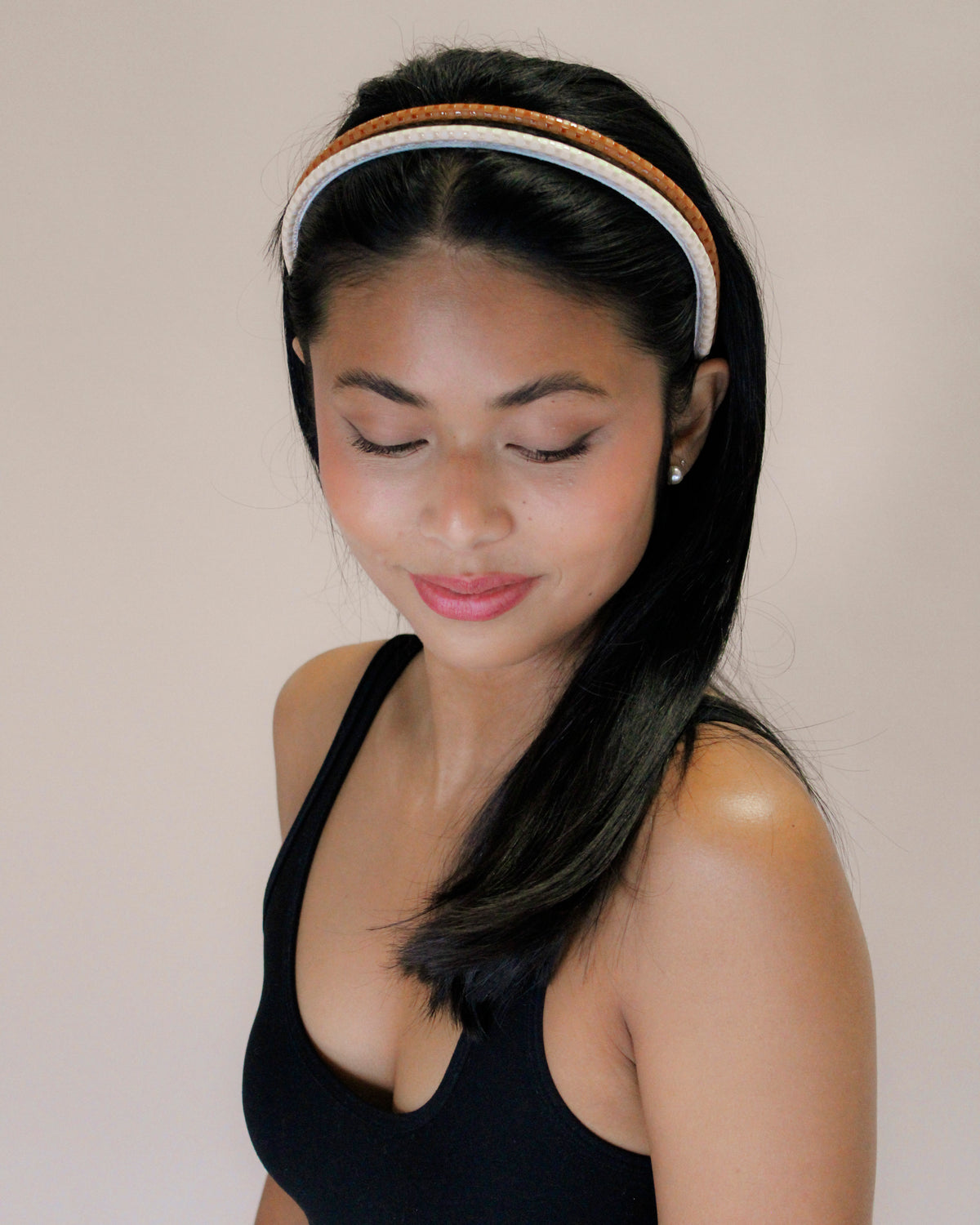 Birch & Fawn - 2 Pack Faux Leather Embossed Headbands