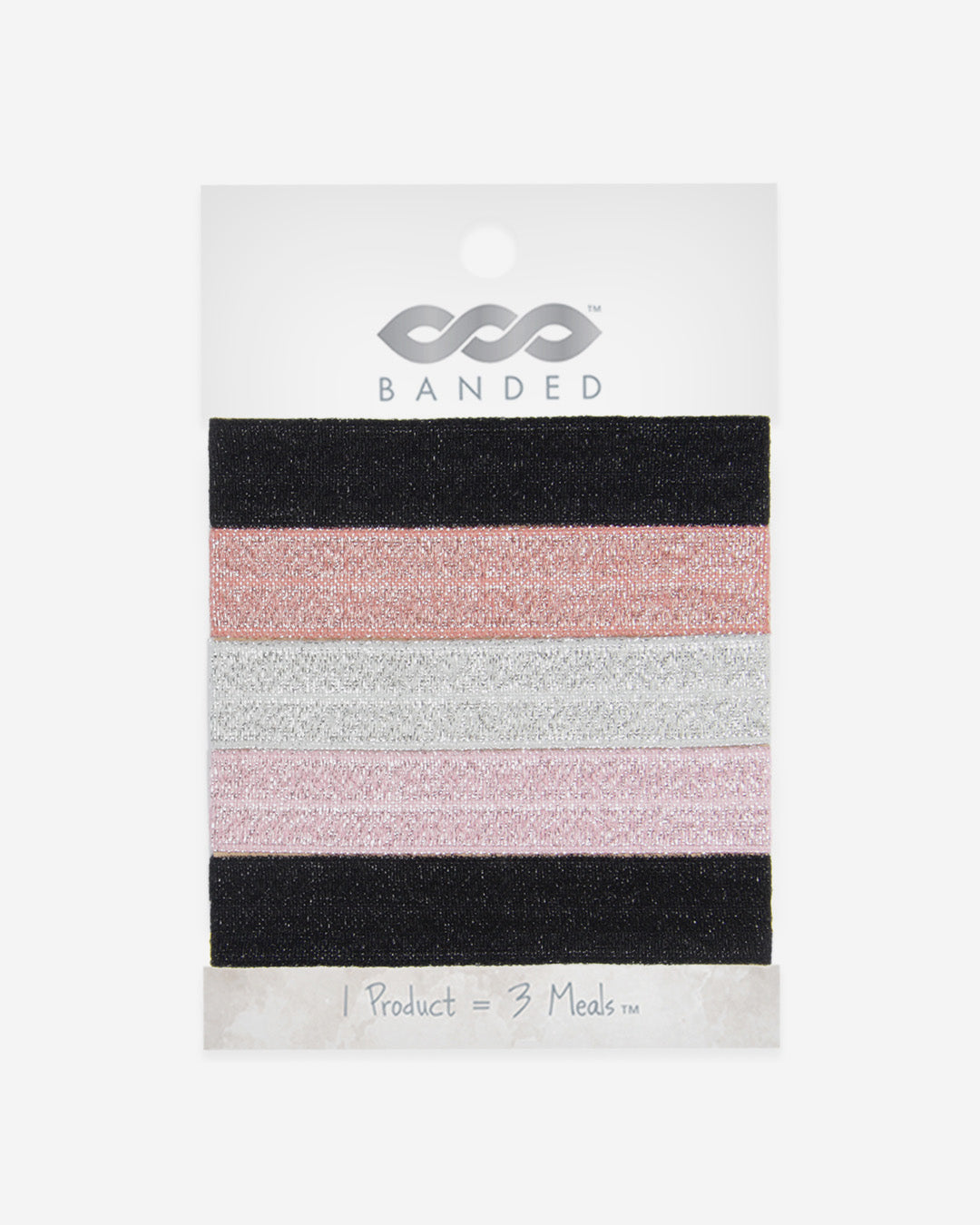 Blush Noir - Shimmer Hair Ties - 5 Pack