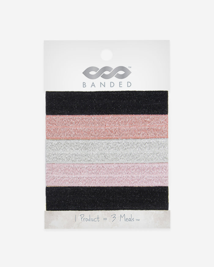 Blush Noir - Shimmer Hair Ties - 5 Pack