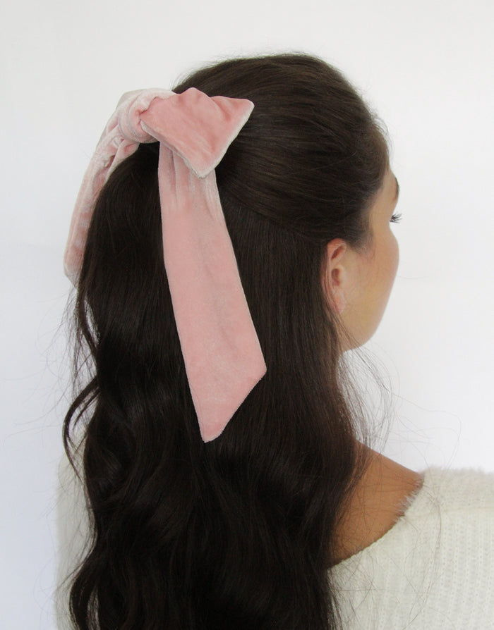 Petal Pink - Velvet Hair Ribbon