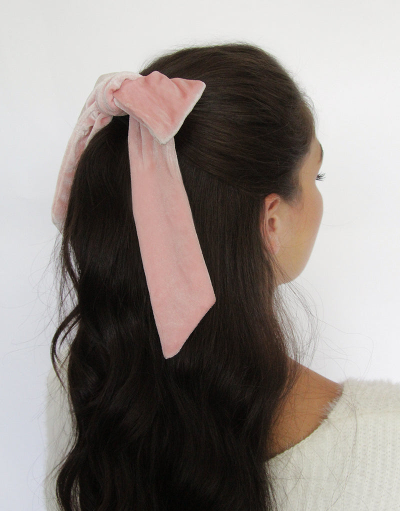 Petal Pink - Velvet Hair Ribbon