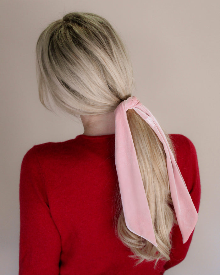 Petal Pink - Velvet Hair Ribbon