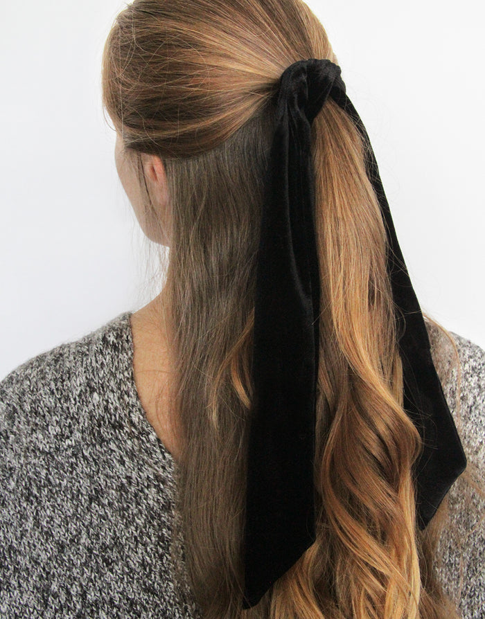 Black Sea - Velvet Hair Ribbon