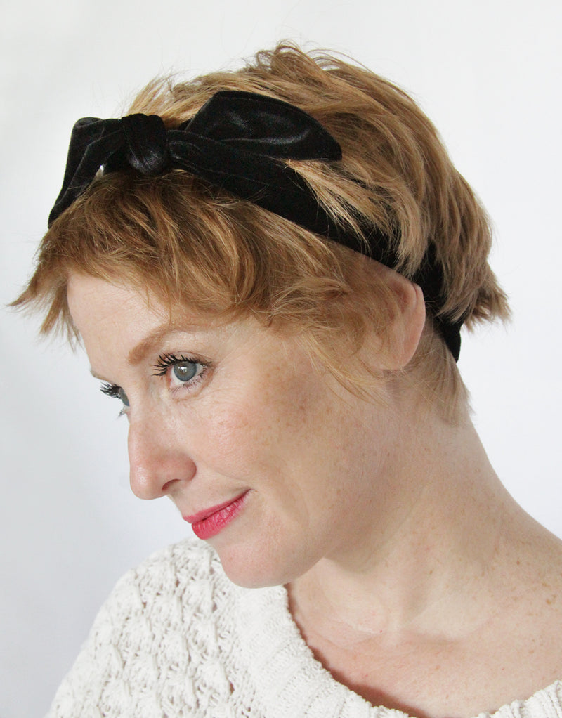 Black Sea - Velvet Hair Ribbon