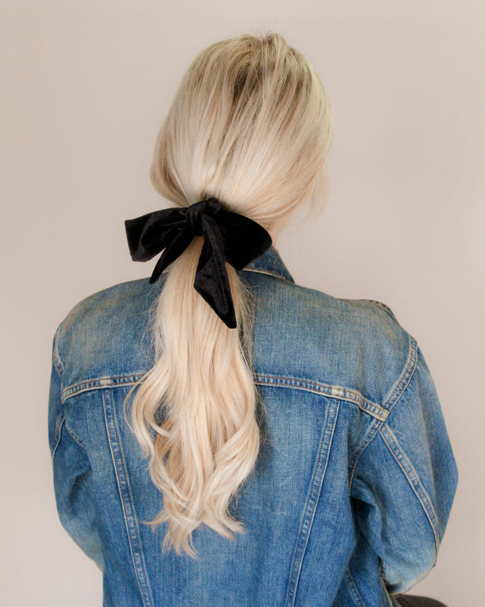 Black Sea - Velvet Hair Ribbon