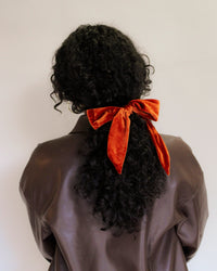 Autumn Pumpkin - Velvet Hair Ribbon