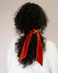 Autumn Pumpkin - Velvet Hair Ribbon