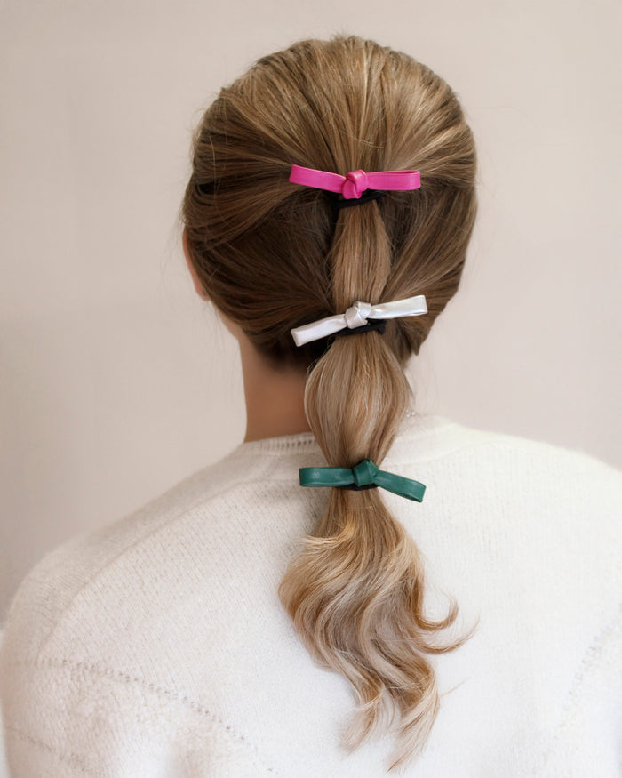 Wildwood Knot Hair Ties - Faux Leather Bows