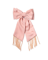Beaded Fringe Bow Barrette