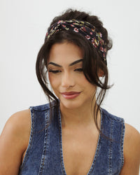 BANDED Hair Accessories. Midnight Garden - Twist Headwrap