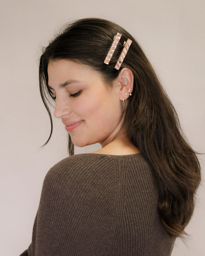 Gilded Glow - Tiled Hair Clips