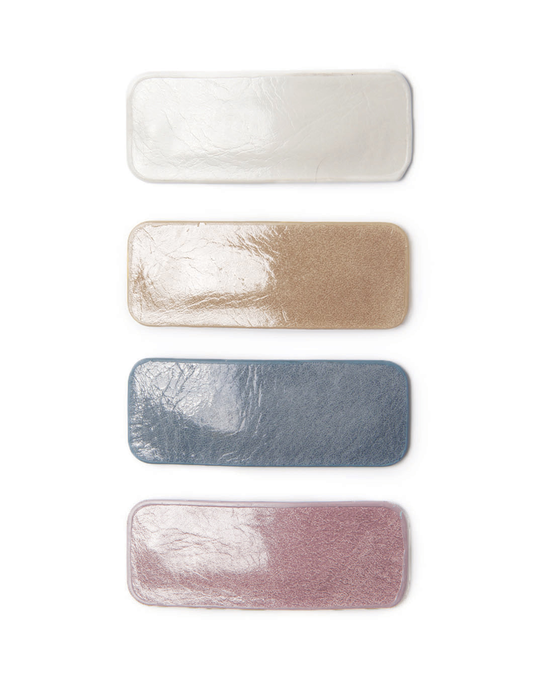 Faux Leather Snap Barrettes - 4 Pack