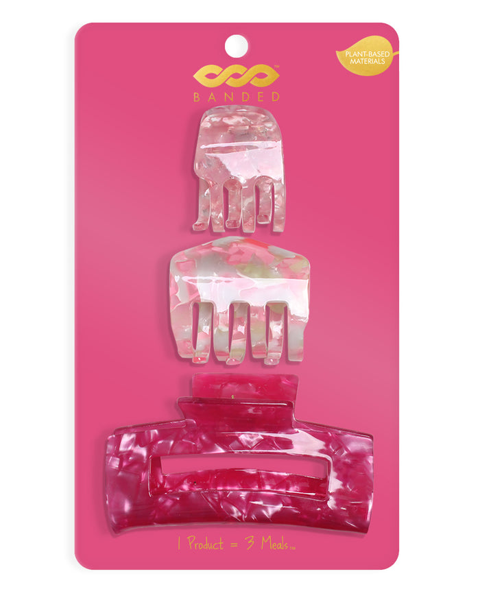 BANDED Hair Accessories Pink Ocean - Color Theory Claw Clips