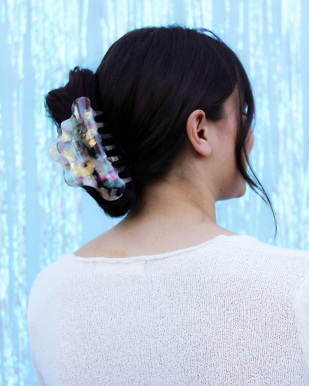 L. Erickson Iridescent Hair Claw Clip ? Amazon.com : Kitiin Hair Clips, Iridescent Clear Strong Jaw  main image 3