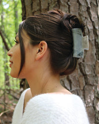 Gray Marble - Claw Clip BANDED Hair Accessories