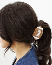 BANDED Hair Accessories. Large Rhinestone Football Clip