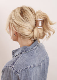BANDED Hair Accessories. Large Rhinestone Football Clip