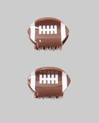 BANDED Hair Accessories. Mini Football Clip Duo