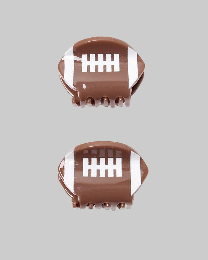BANDED Hair Accessories. Mini Football Clip Duo