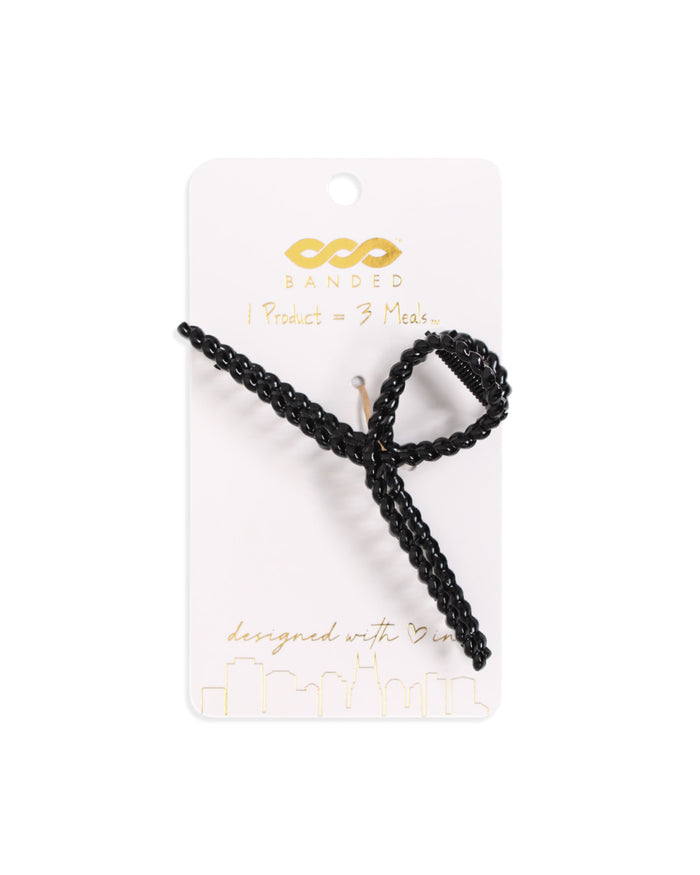 Black Rope Lasso - Metal Rope Claw Clip | BANDED Hair Accessories