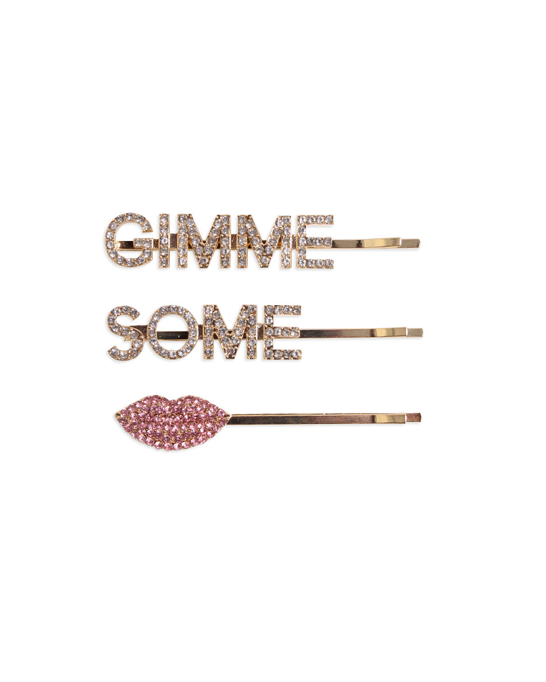 Gimme Some Sugar - 3 Pack Rhinestone Bobby Pins BANDED Hair Accessories