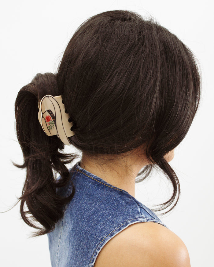 BANDED Hair Accessoires. Rodeo Rose - Cowgirl Hat Claw Clip