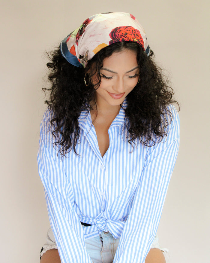 Floral Silky Scarf