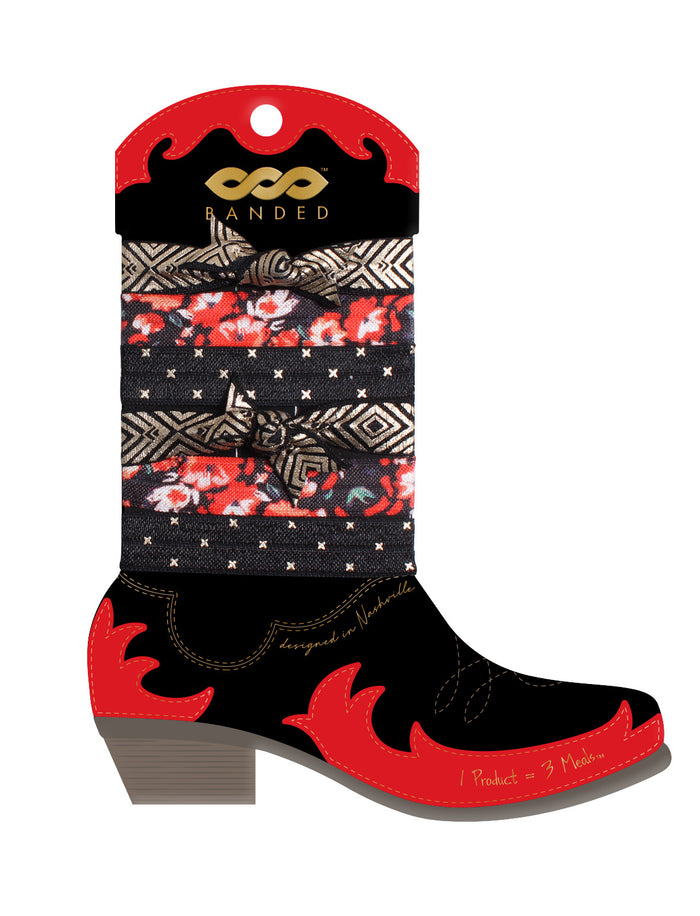 BANDED Gold Deco - Boot Scootin' Hair Tie Packs